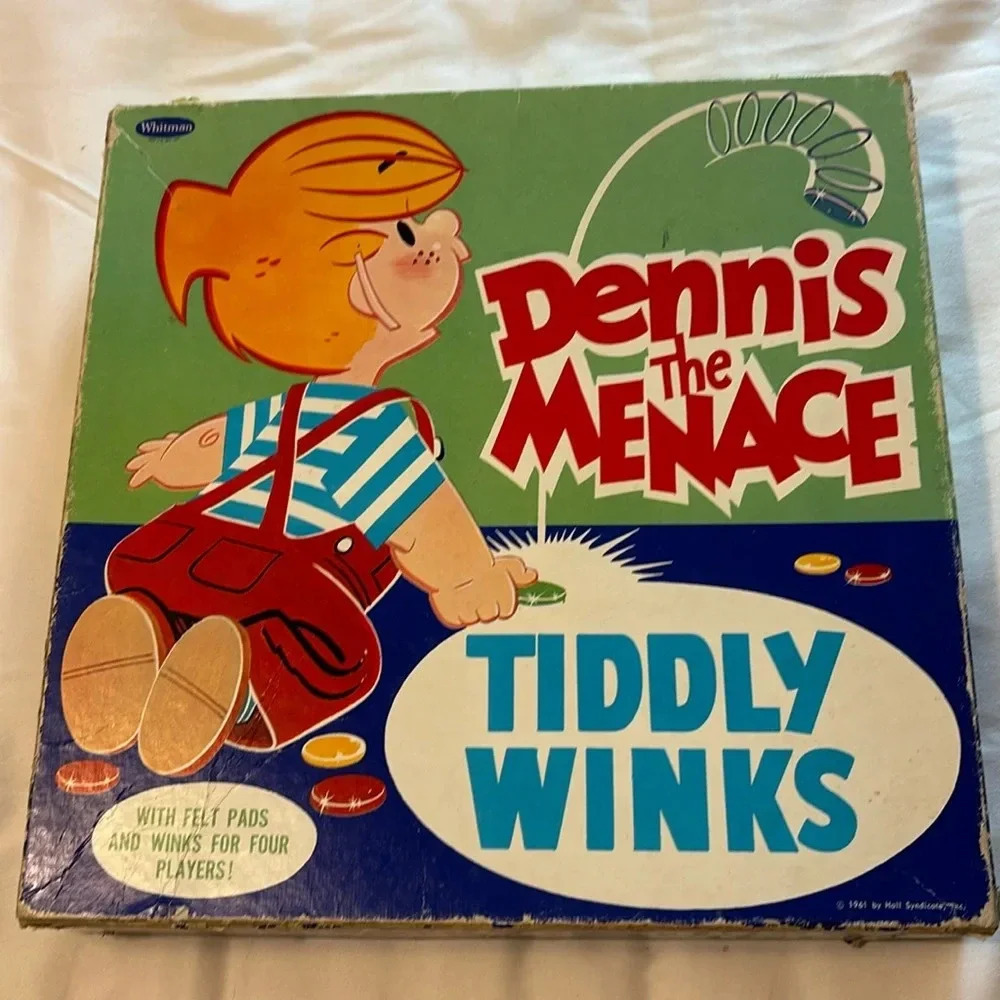 Vintage 1961 Dennis The Menace Whitman Tiddly Winks Game